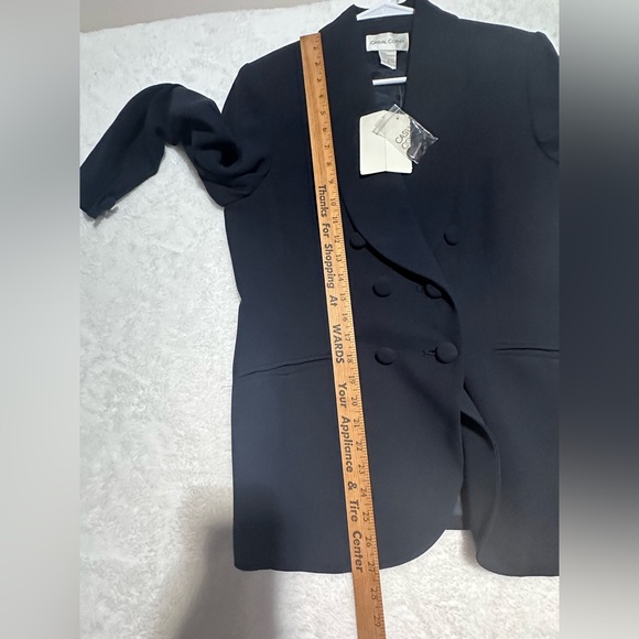 Casual Corner NWT Vintage Double Breasted Blazer Black Size 6 - Picture 4 of 11